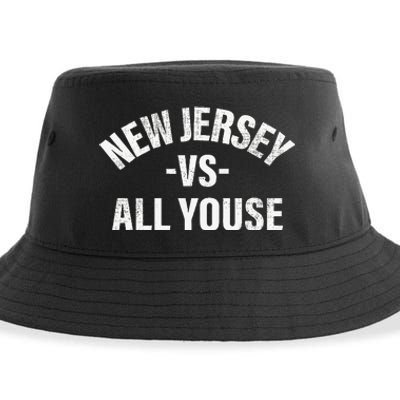 New Jersey Vs All Youse Funny Jersey Slang Sustainable Bucket Hat