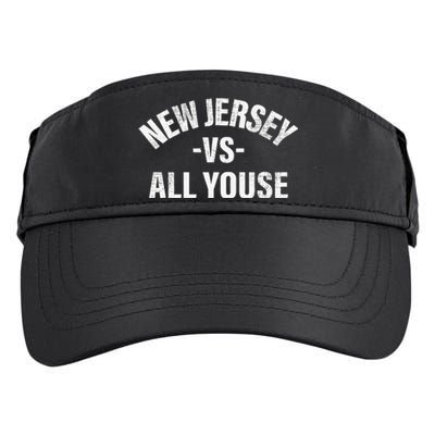 New Jersey Vs All Youse Funny Jersey Slang Adult Drive Performance Visor