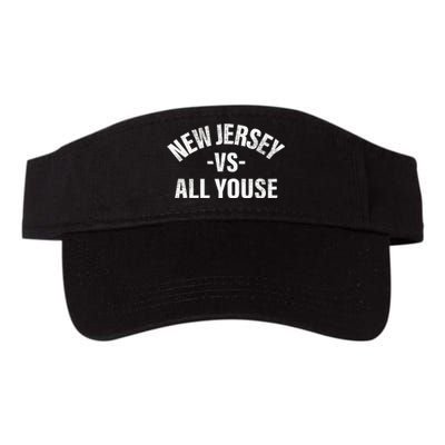 New Jersey Vs All Youse Funny Jersey Slang Valucap Bio-Washed Visor