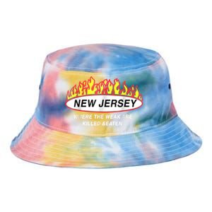 New Jersey Where The Weak Are Ki.l.led And Eaten Tie Dye Newport Bucket Hat