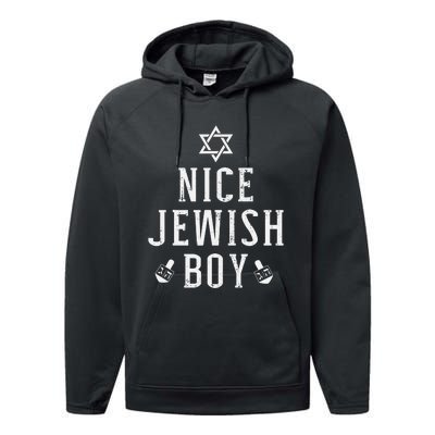 Nice jewish  with dreidel for hanukkah or Bar Mitzvah  Performance Fleece Hoodie