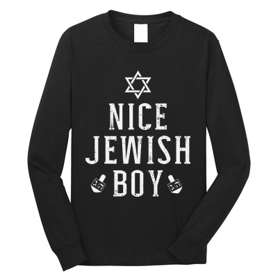 Nice jewish  with dreidel for hanukkah or Bar Mitzvah  Long Sleeve Shirt