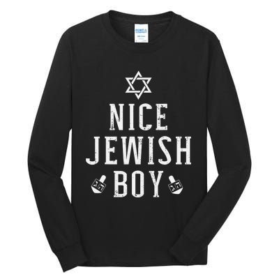 Nice jewish  with dreidel for hanukkah or Bar Mitzvah  Tall Long Sleeve T-Shirt