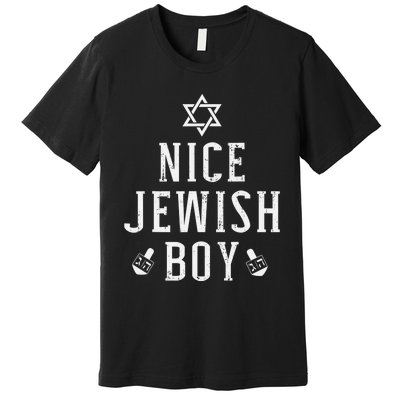 Nice jewish  with dreidel for hanukkah or Bar Mitzvah  Premium T-Shirt