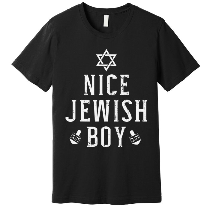 Nice jewish  with dreidel for hanukkah or Bar Mitzvah  Premium T-Shirt