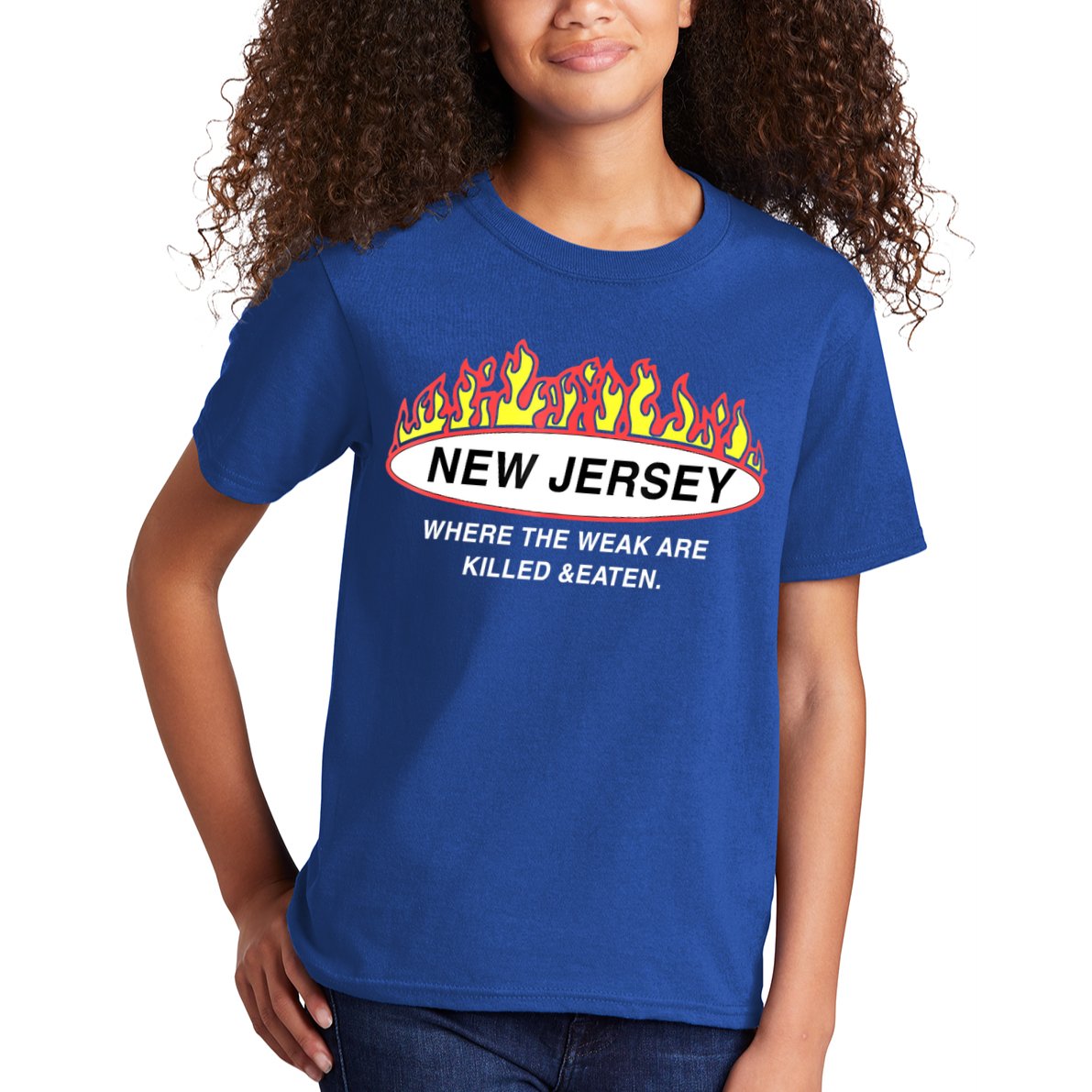 New Jersey Where The Weak Are Ki.l.led And Eaten Kids T-Shirt
