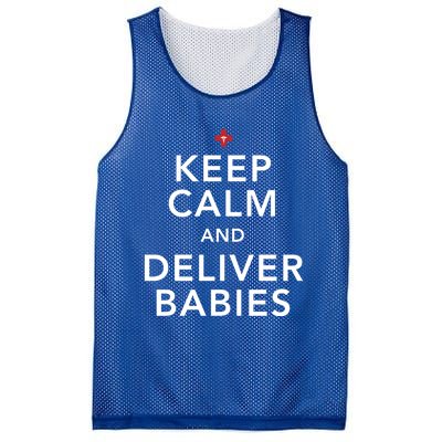 Nurse Keep Calm And Deliver Ob/Gyn Gift Mesh Reversible Basketball Jersey Tank