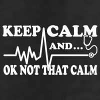 Nurse Keep Calm And Ok Not That Calm Funny Cardiac Nursing Gift 7 Panel Mesh Trucker Snapback Hat