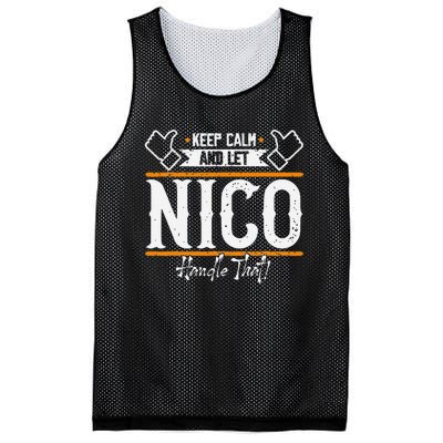 Nico Keep Calm And Let Nico Handle That Mesh Reversible Basketball Jersey Tank