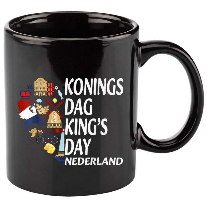 Netherlands King's Day Orange 11oz C Handle Ceramic Mug
