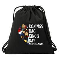 Netherlands King's Day Orange Drawstring Bag