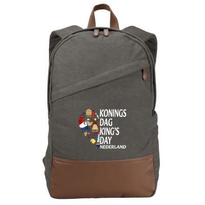 Netherlands King's Day Orange Cotton Canvas Backpack