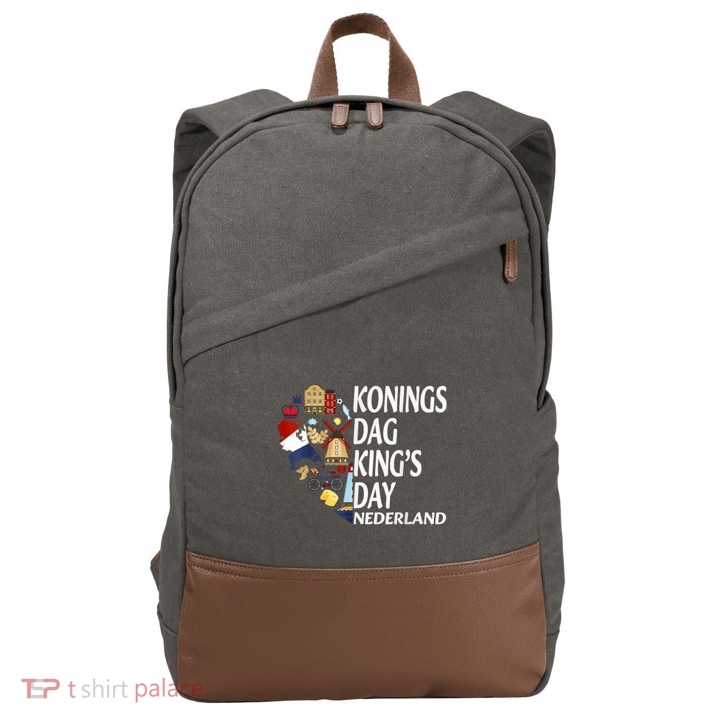 Netherlands King's Day Orange Cotton Canvas Backpack