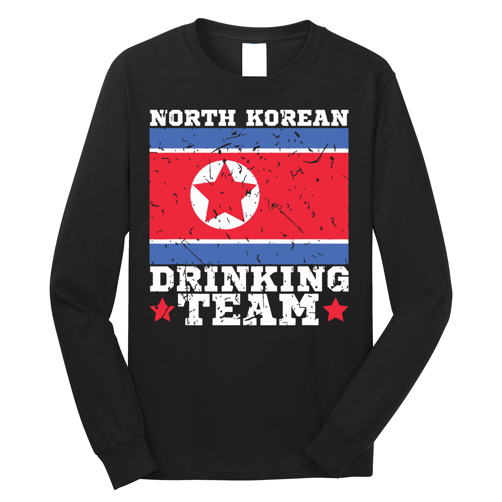 North Korean Drinking Team Funny North Korea Flag Beer Long Sleeve Shirt