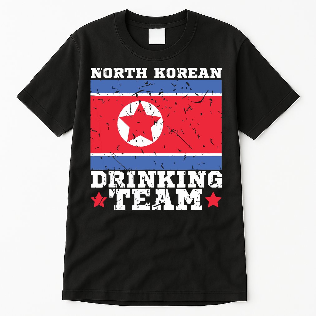 North Korean Drinking Team Funny North Korea Flag Beer Tall T-Shirt