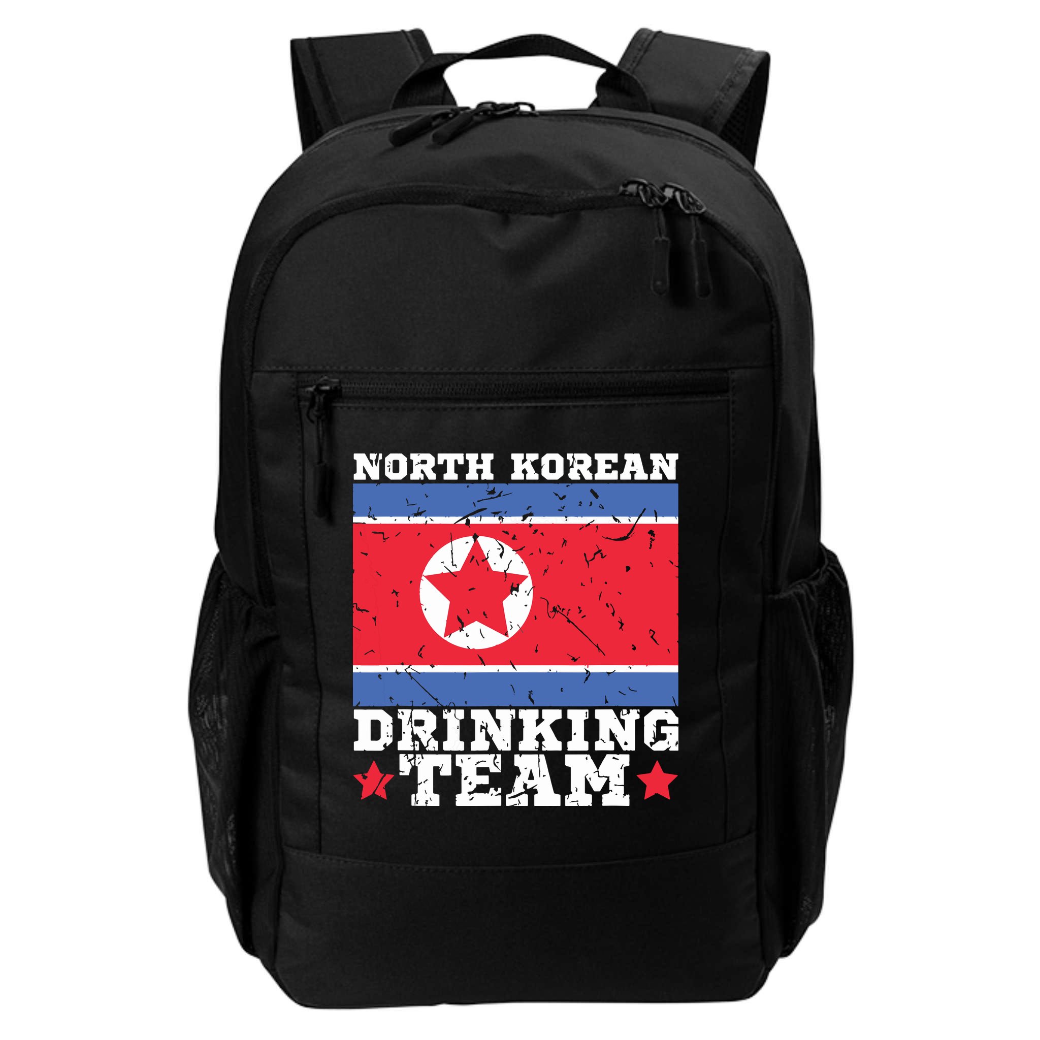 North Korean Drinking Team Funny North Korea Flag Beer Backpack
