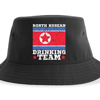 North Korean Drinking Team Funny North Korea Flag Beer Sustainable Bucket Hat