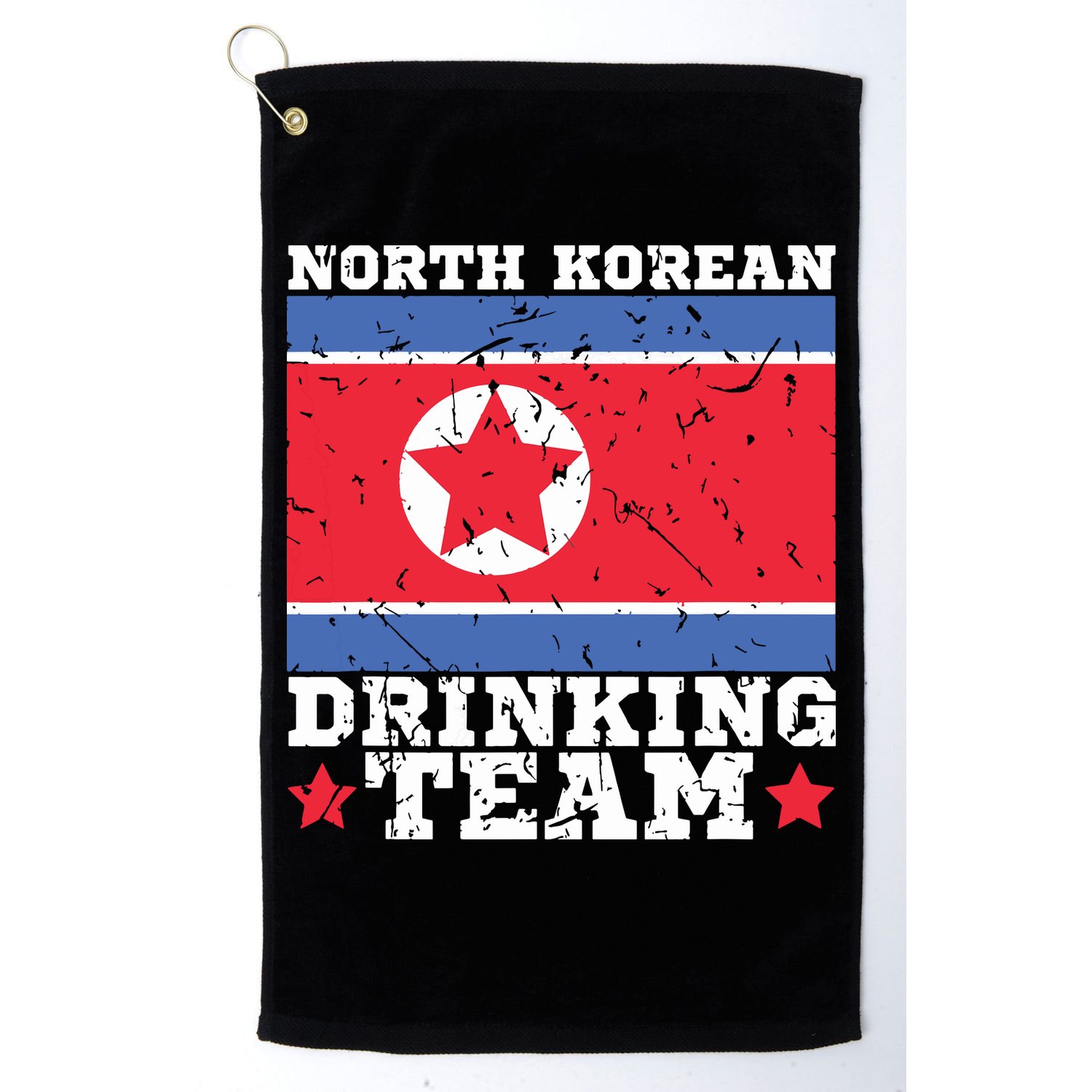 North Korean Drinking Team Funny North Korea Flag Beer Golf Towel