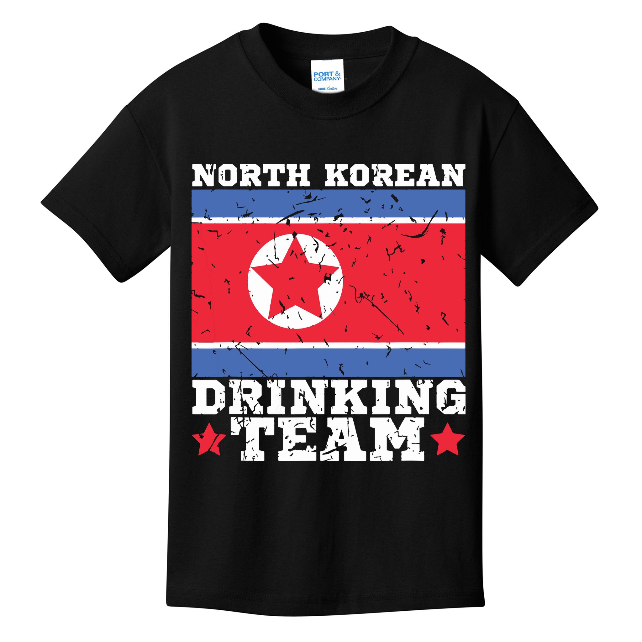 North Korean Drinking Team Funny North Korea Flag Beer Kids T-Shirt