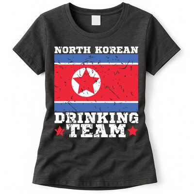 North Korean Drinking Team Funny North Korea Flag Beer Womens T-Shirt