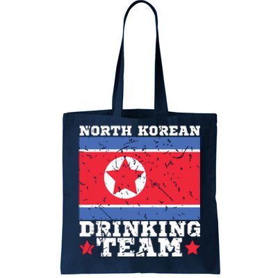 North Korean Drinking Team Funny North Korea Flag Beer Tote Bag