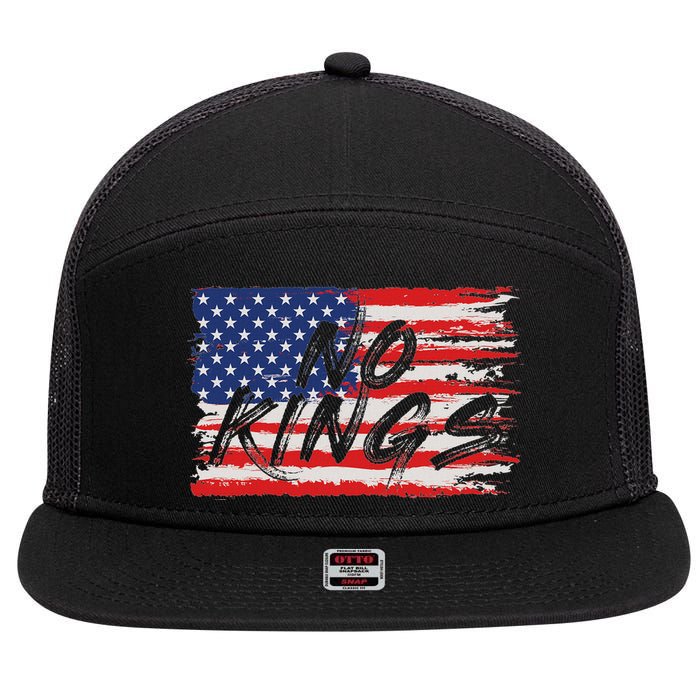 No Kings Flag Proud To Have No Kings 7 Panel Mesh Trucker Snapback Hat