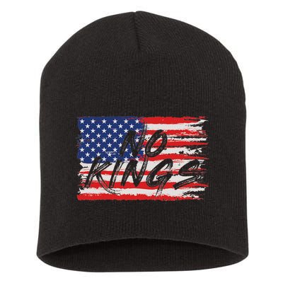 No Kings Flag Proud To Have No Kings Short Acrylic Beanie