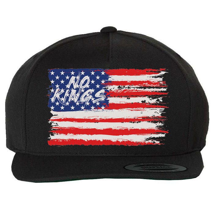 No Kings Flag Proud To Have No Kings Wool Snapback Cap