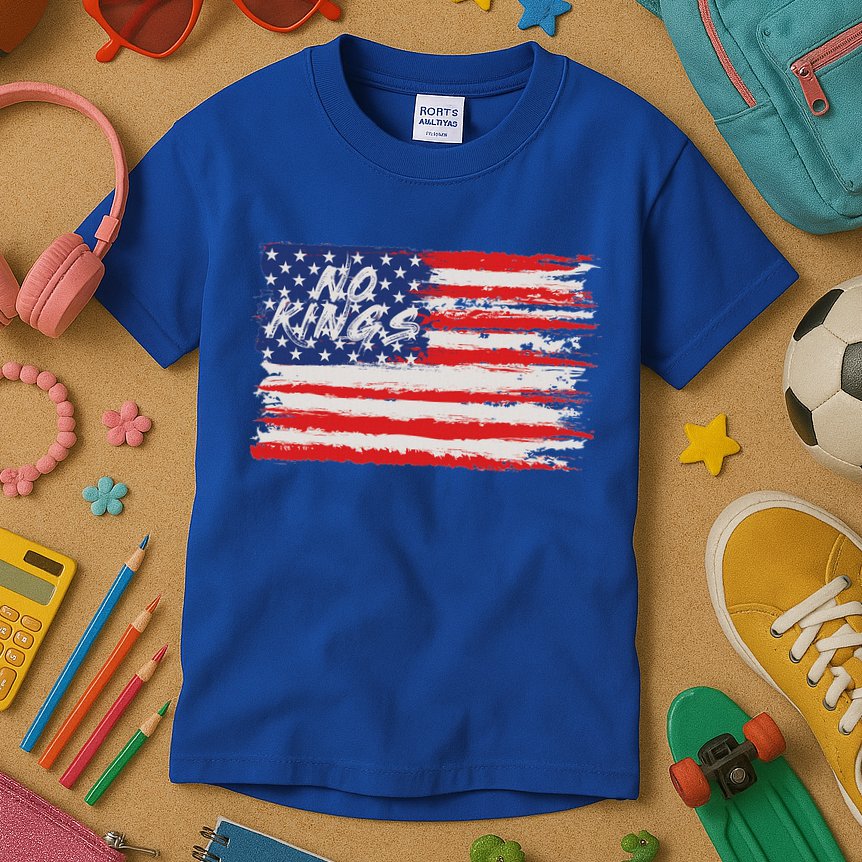 No Kings Flag Proud To Have No Kings Kids T-Shirt
