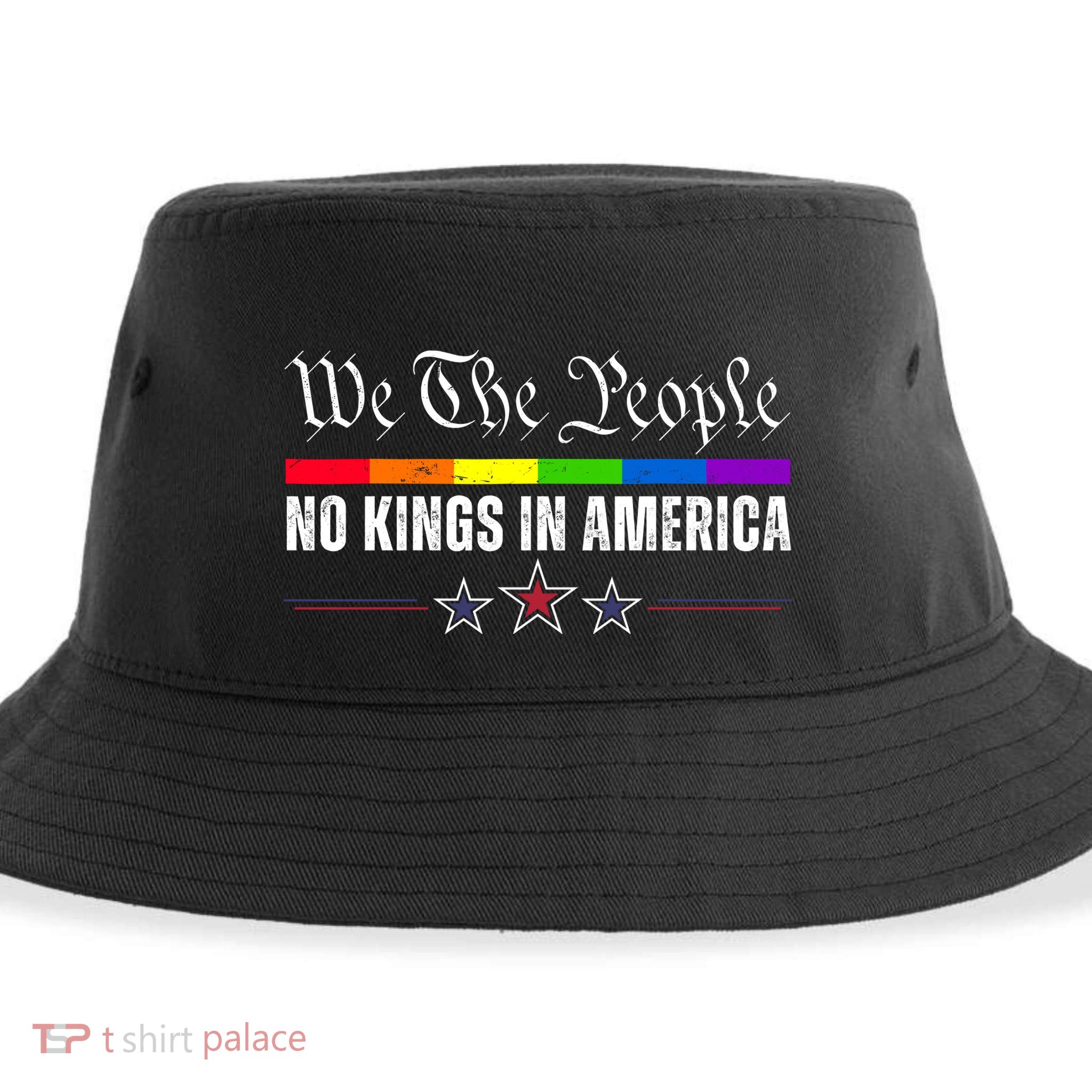 No Kings In America We The People Political Sustainable Bucket Hat