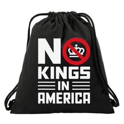 No Kings In America Democracy Usa Protest Drawstring Bag