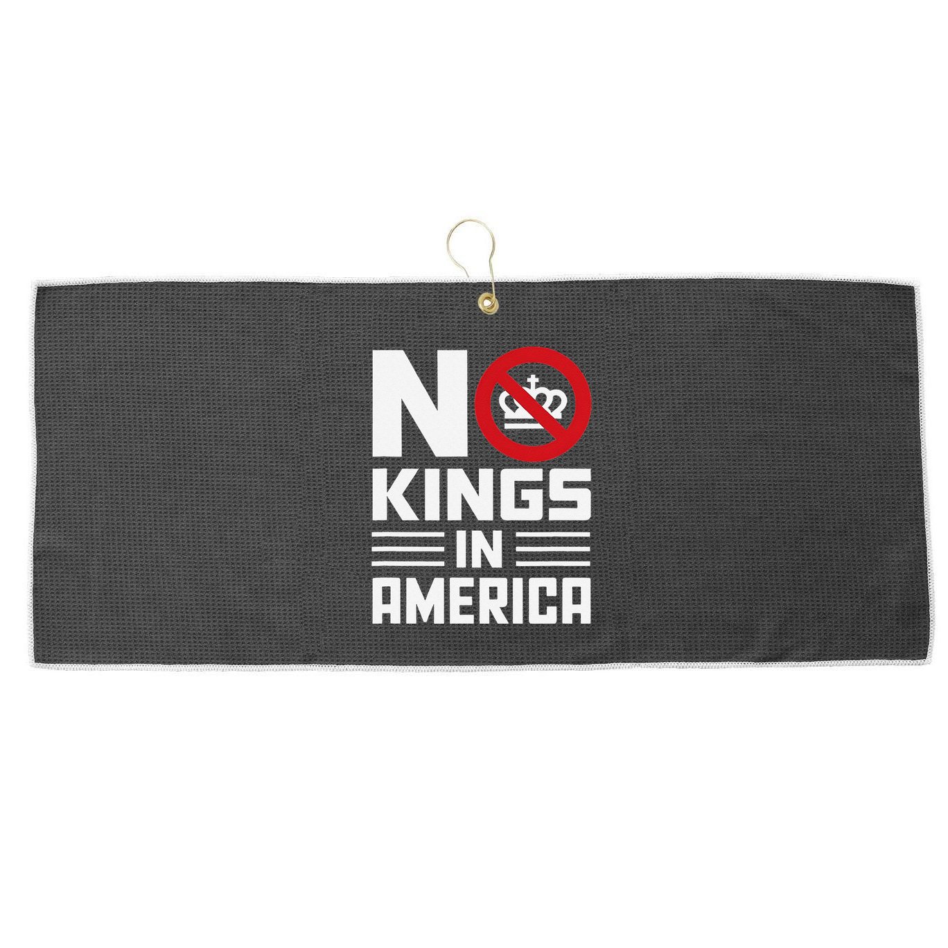 No Kings In America Democracy Usa Protest Large Microfiber Waffle Golf Towel