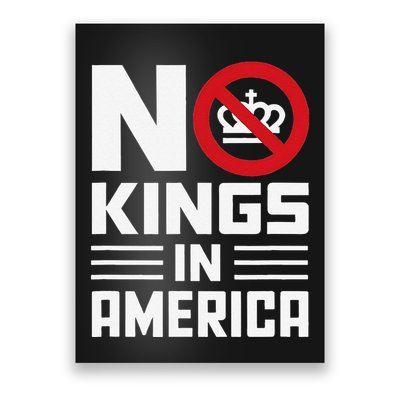 No Kings In America Democracy Usa Protest Poster
