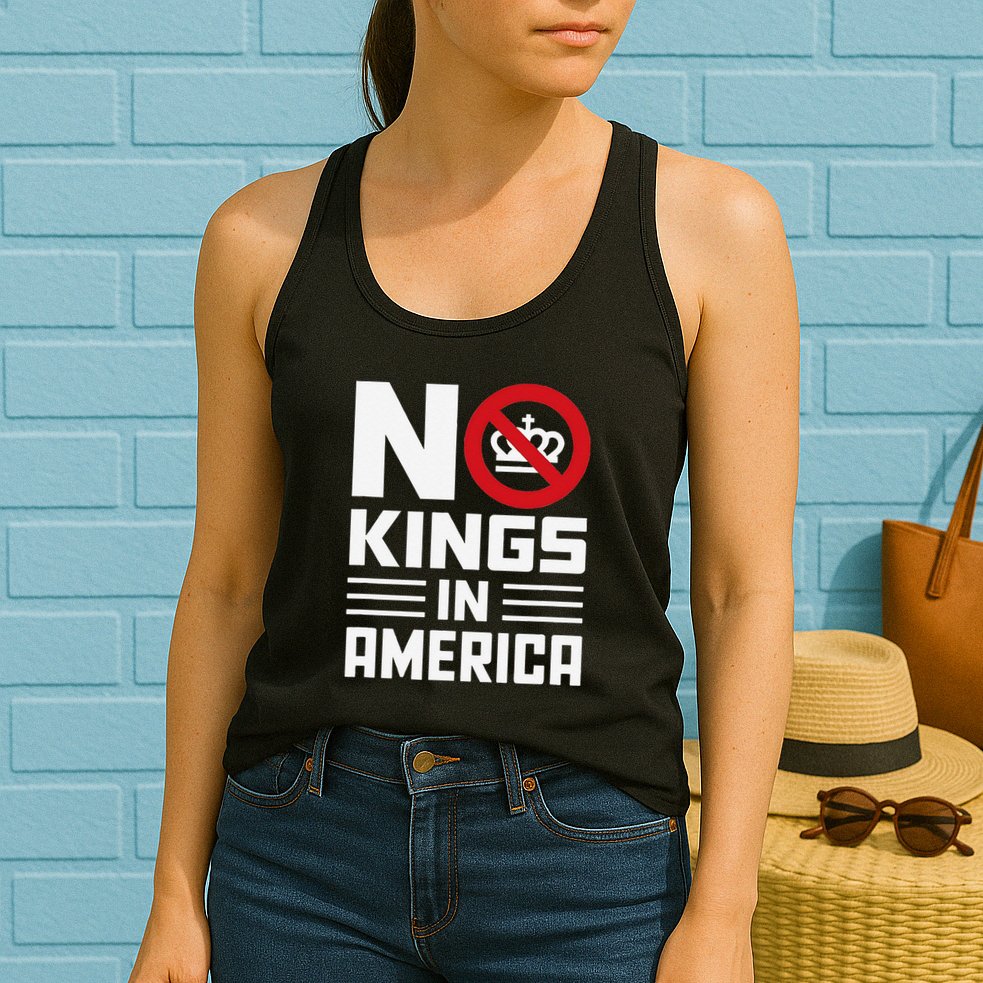 No Kings In America Democracy Usa Protest Womens Tank Top