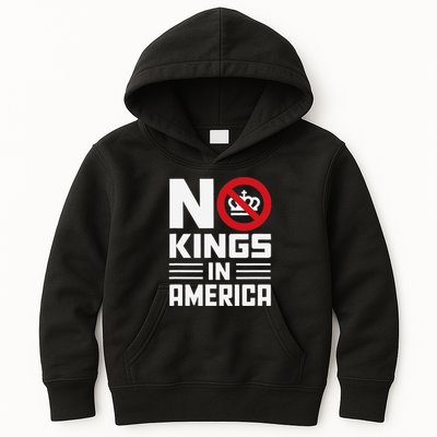 No Kings In America Democracy Usa Protest Kids Hoodie