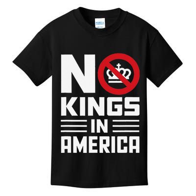 No Kings In America Democracy Usa Protest Kids T-Shirt
