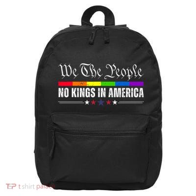 No Kings In America We The People Political 16 in Basic Backpack