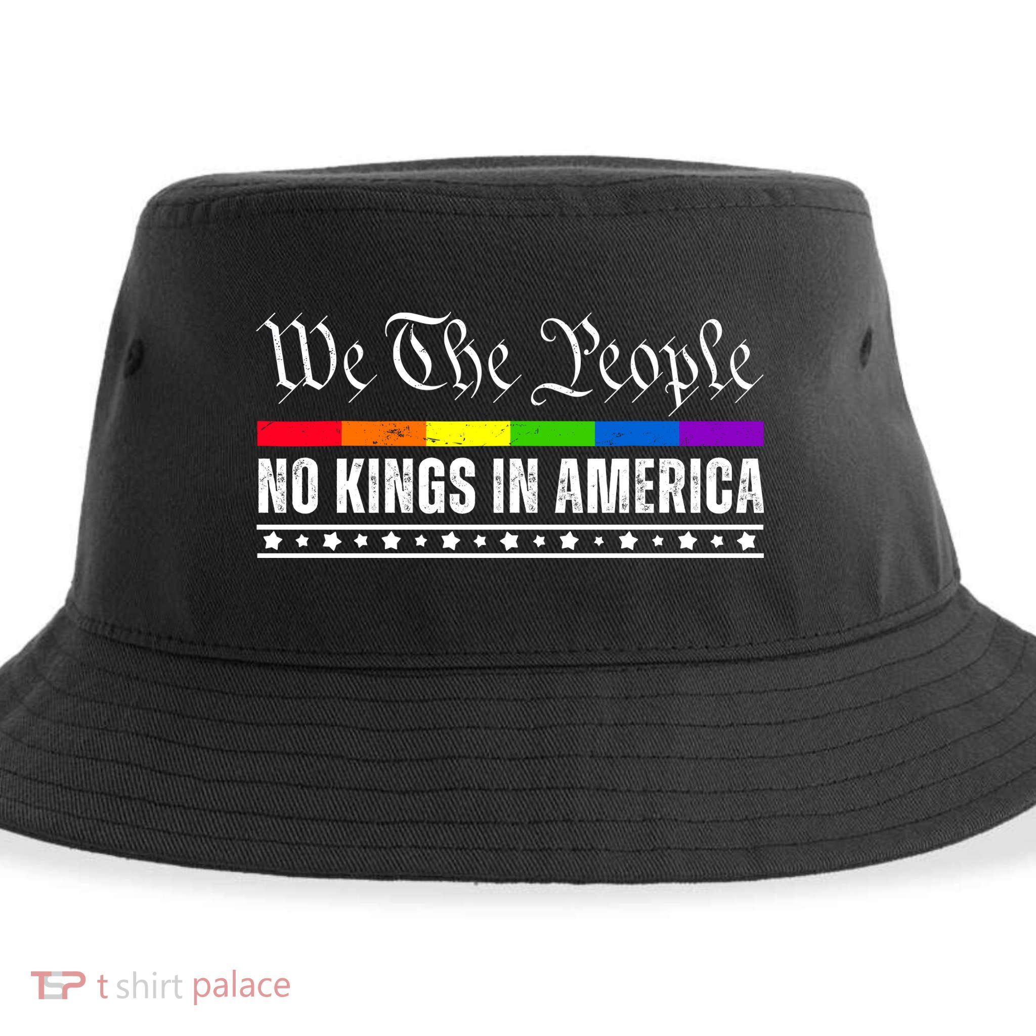No Kings In America We The People Political Sustainable Bucket Hat