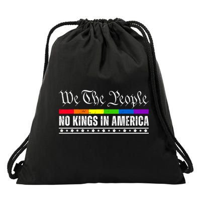 No Kings In America We The People Political Drawstring Bag