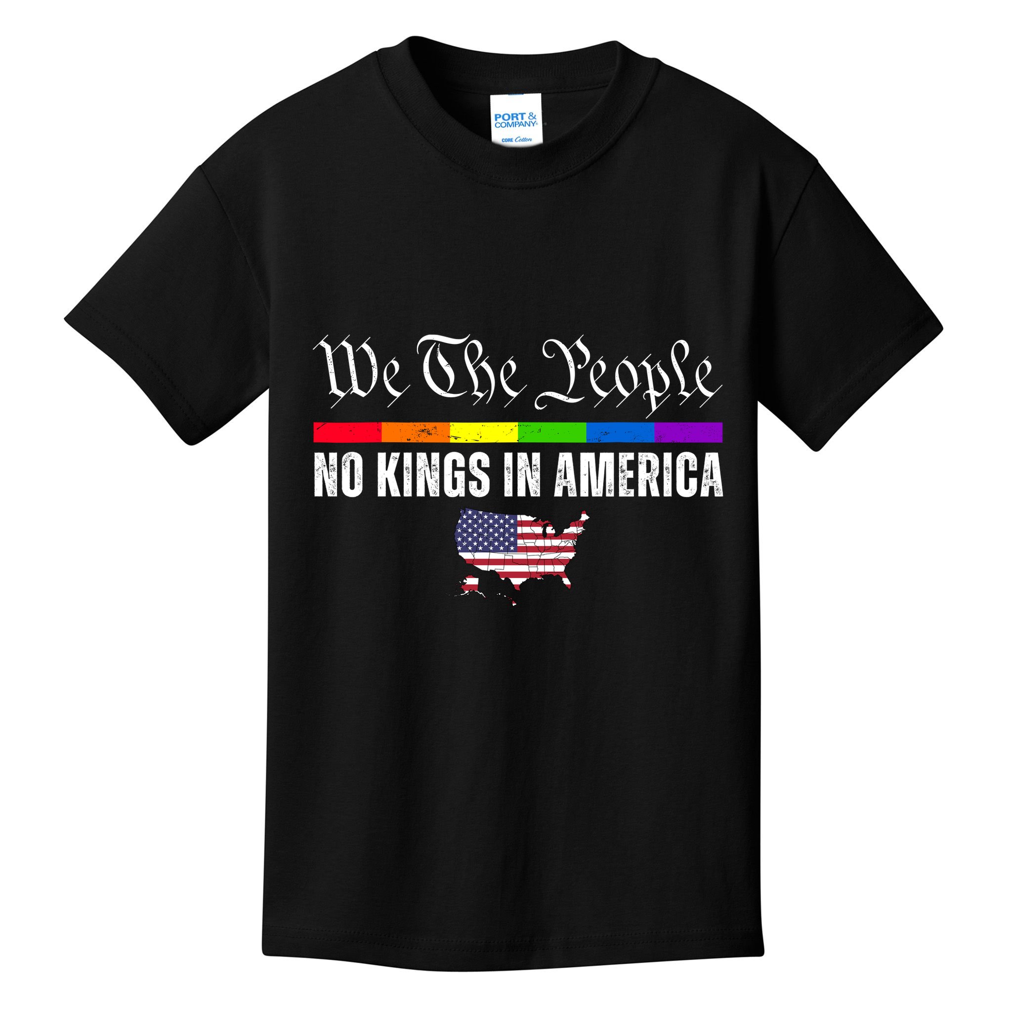 No Kings In America We The People Political Kids T-Shirt