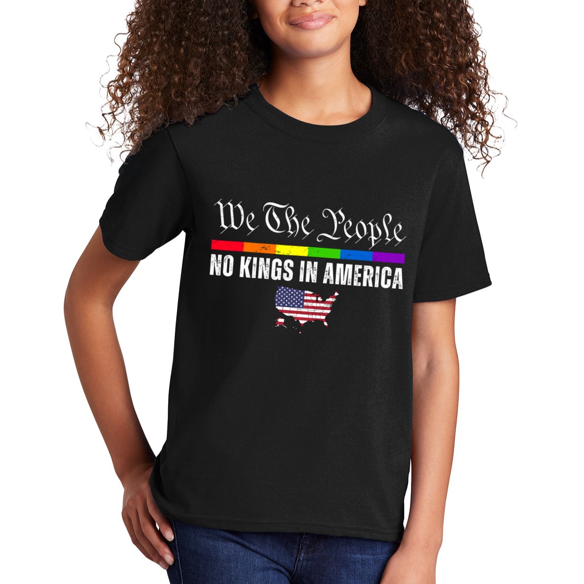 No Kings In America We The People Political Kids T-Shirt