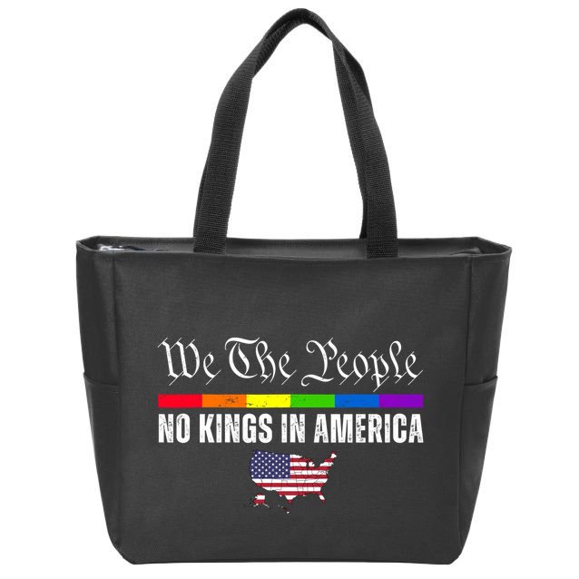 No Kings In America We The People Political Zip Tote Bag
