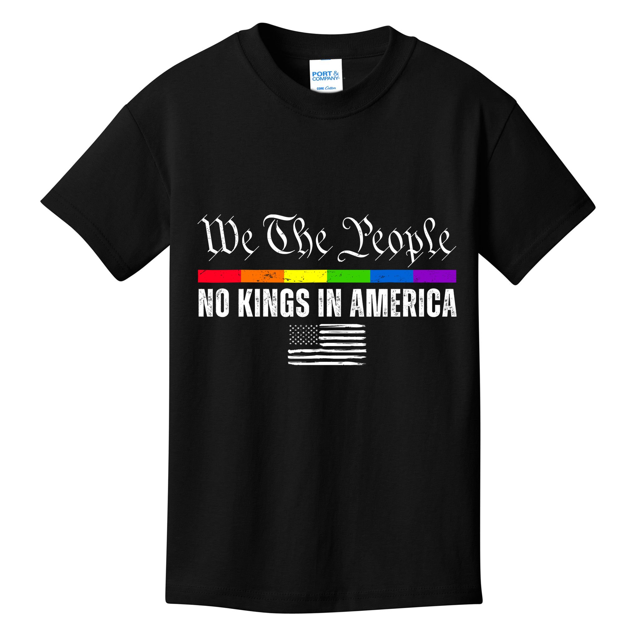 No Kings In America We The People Political Kids T-Shirt