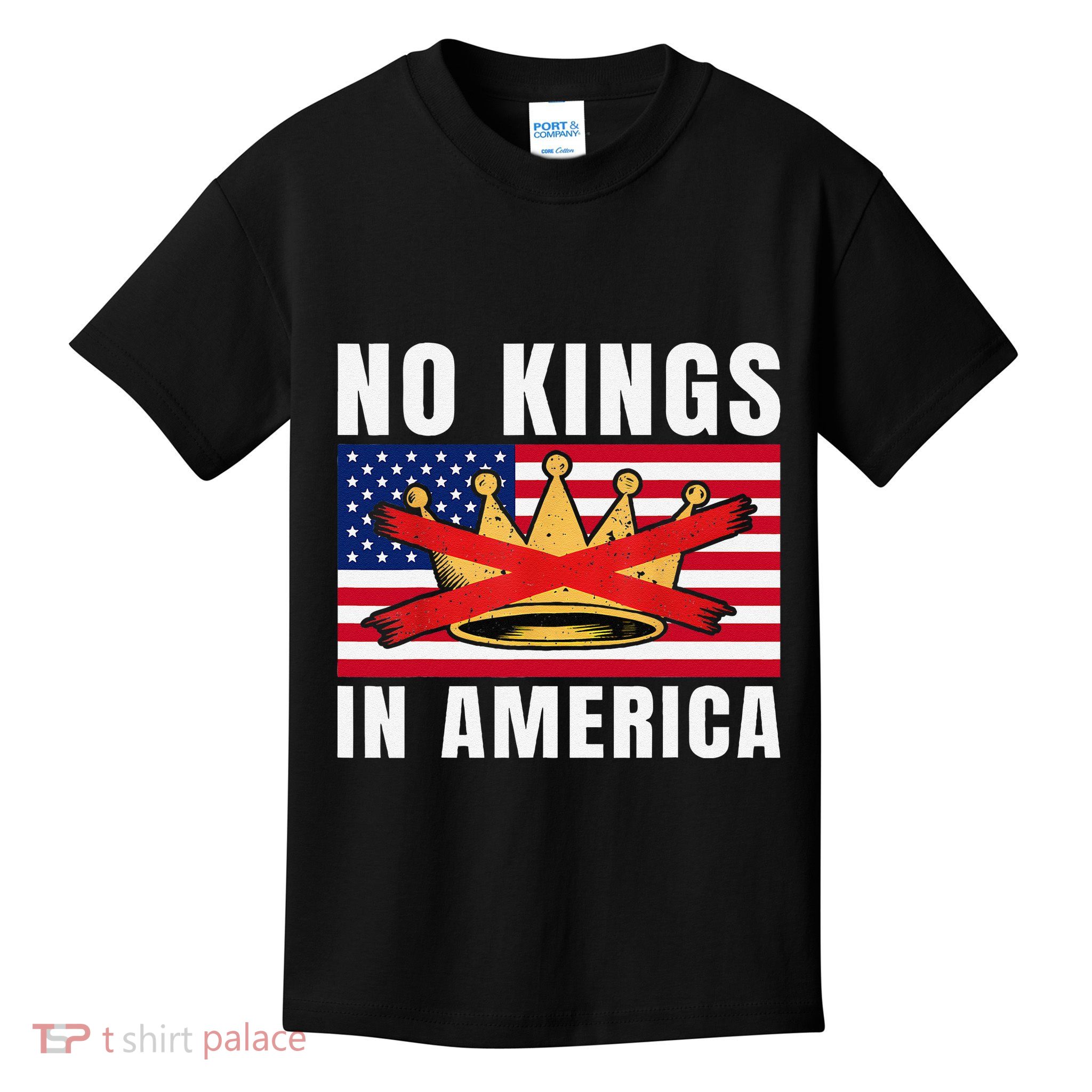 No Kings In America Court Ruling Protest Save Democracy Usa Kids T-Shirt