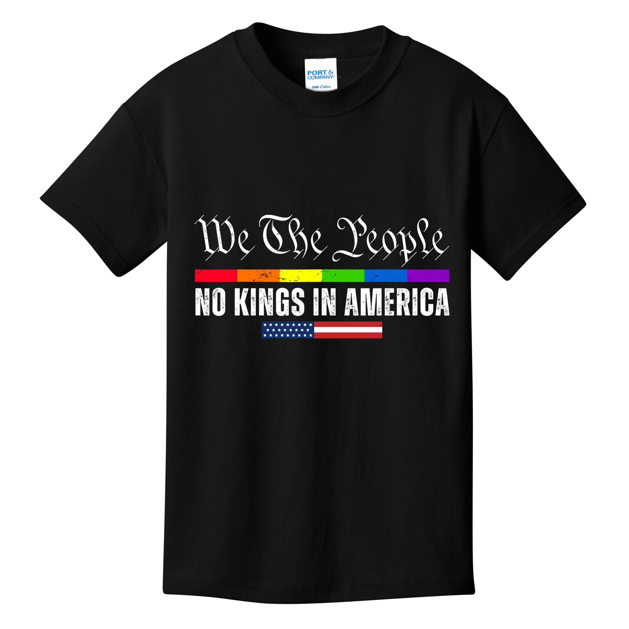 No Kings In America We The People Political Kids T-Shirt