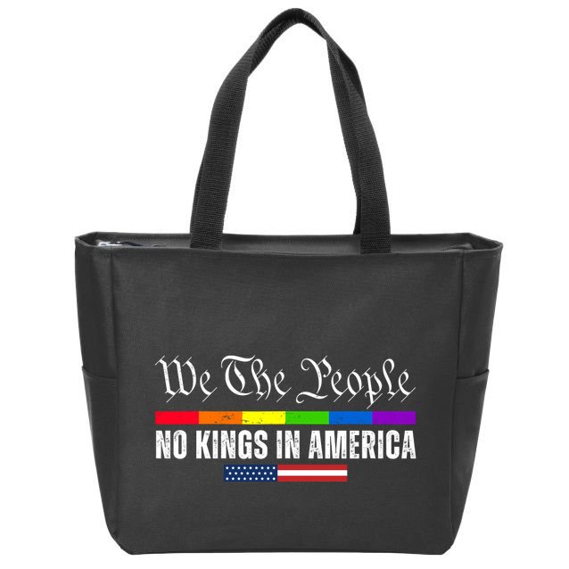 No Kings In America We The People Political Zip Tote Bag