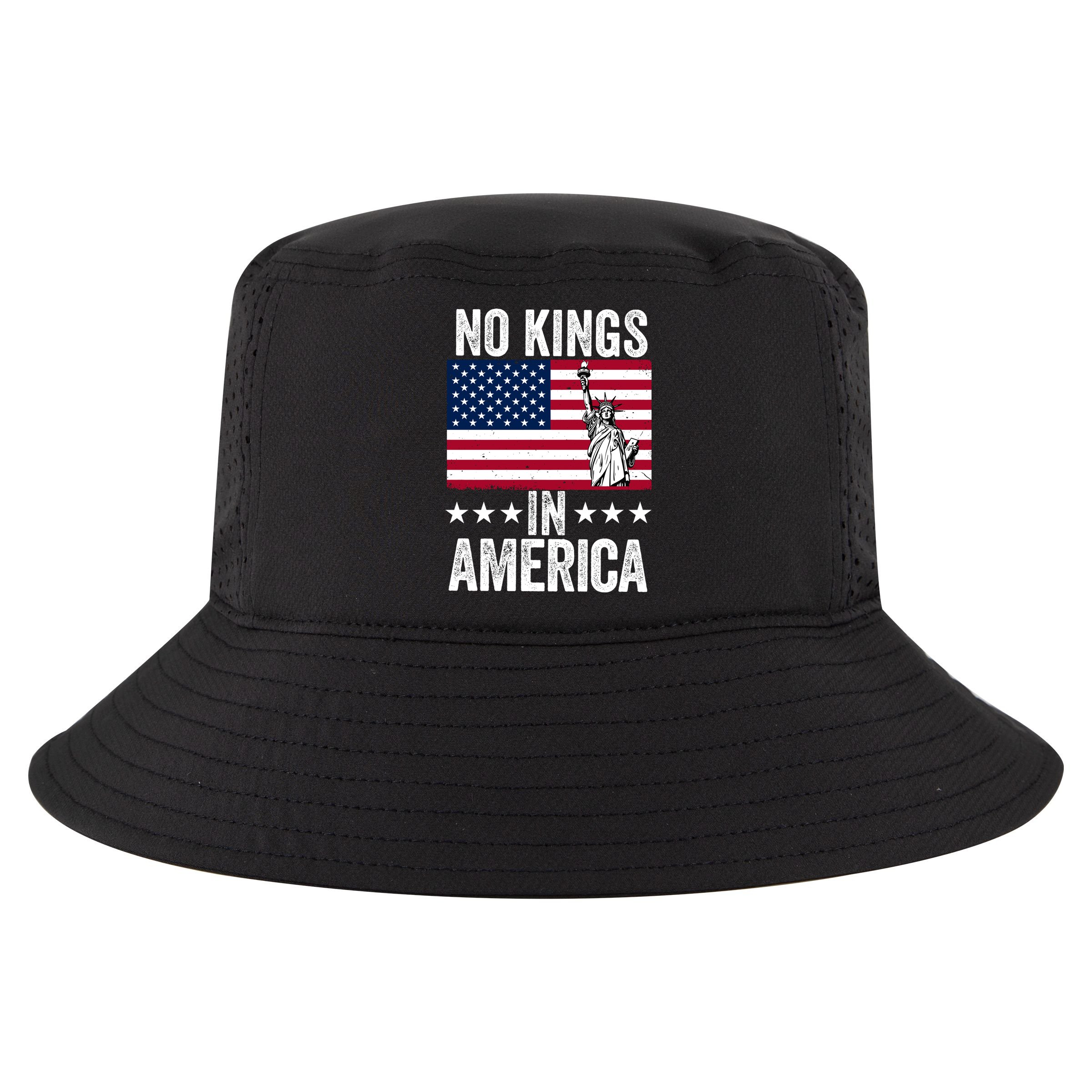 No Kings In America Cool Comfort Performance Bucket Hat