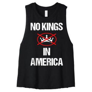 No Kings In America Supreme Court Protest Women's Racerback Cropped Tank