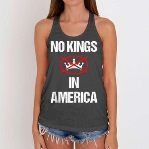 No Kings In America Supreme Court Protest Women's Knotted Racerback Tank