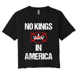 No Kings In America Supreme Court Protest Women's Crop Top Tee